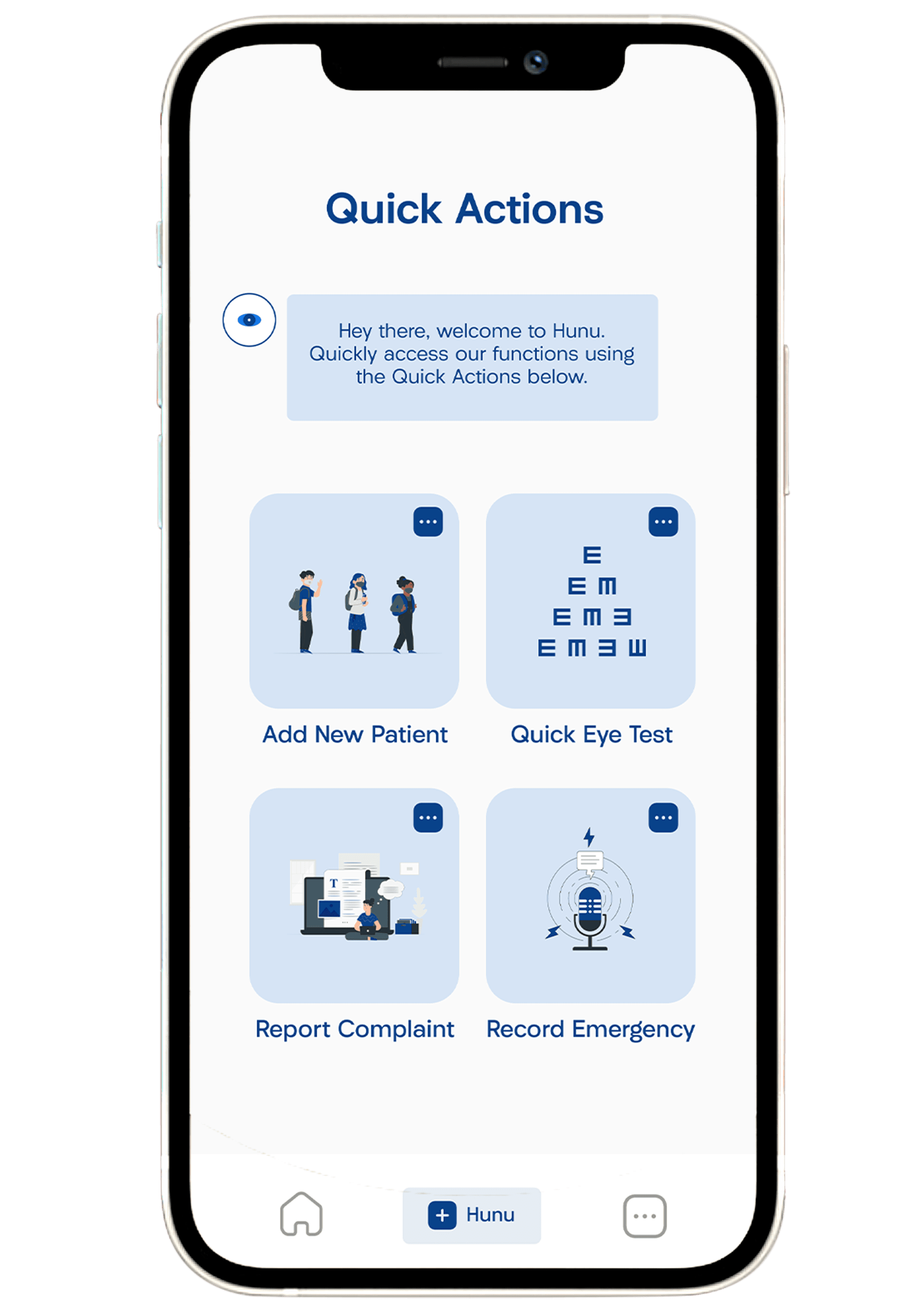 Quick Actions to Assist in Performing Tasks in Hunu