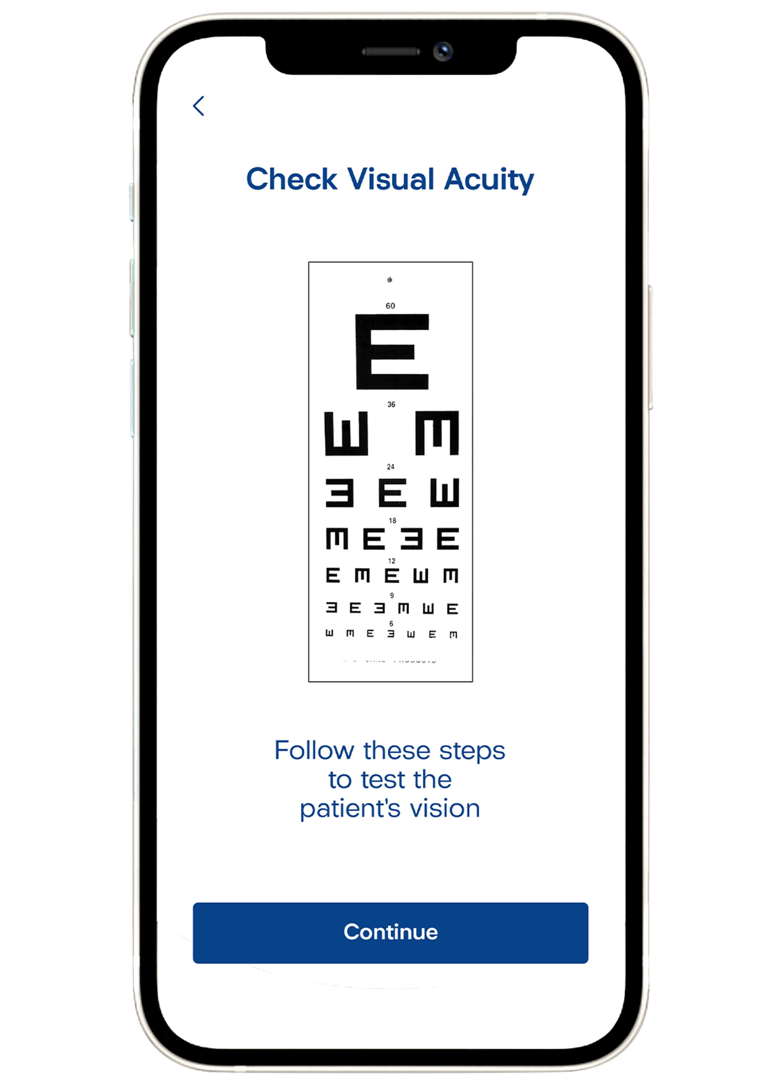 Check Visual Acuity with a Mobile Phone using Hunu